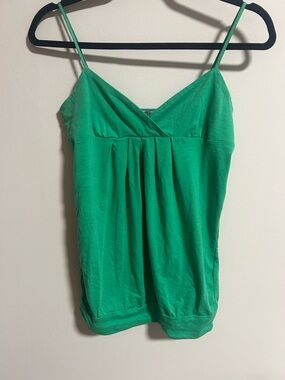 Women's Green Spaghetti Strap Tank Top